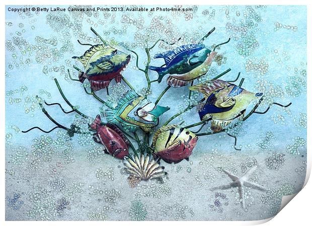 Tropical Fish 2 Print by Betty LaRue