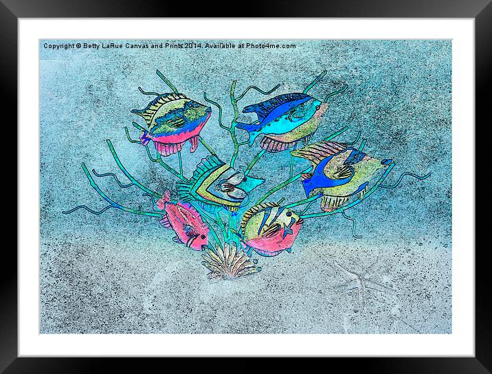 Tropical Fish 1 Framed Mounted Print by Betty LaRue