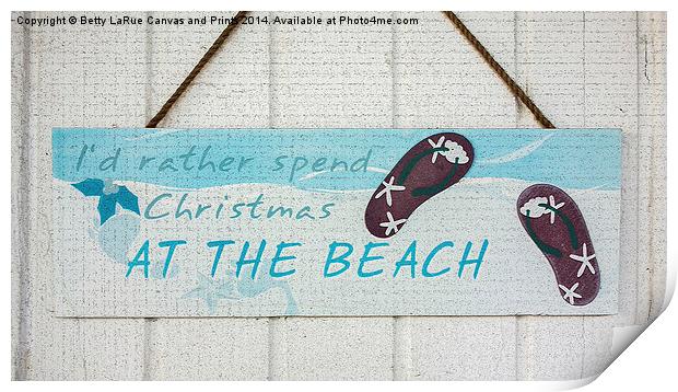 At the Beach Print by Betty LaRue