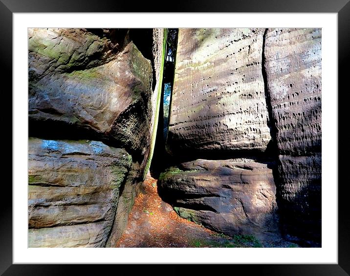 Ancient Sandstone Framed Mounted Print by Colin Richards