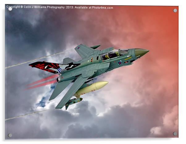 Storming !! Tornado GR4 617 Squadron Acrylic by Colin Williams Photography