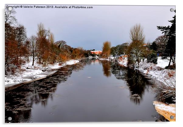 Snow on Ayr Banks Acrylic by Valerie Paterson