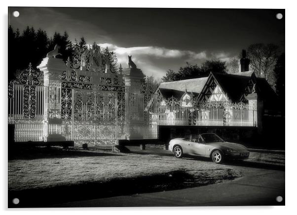 Mazda MX5 at Midnight Acrylic by David Worthington