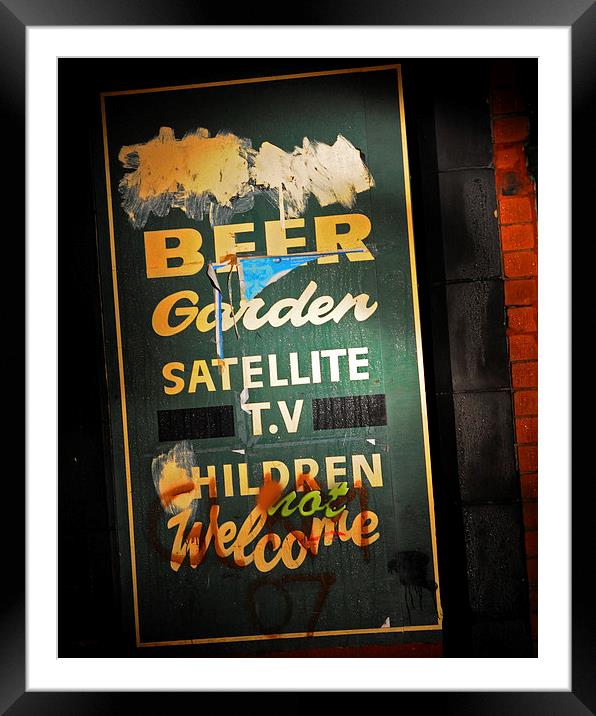 Children not welcome Framed Mounted Print by David Worthington