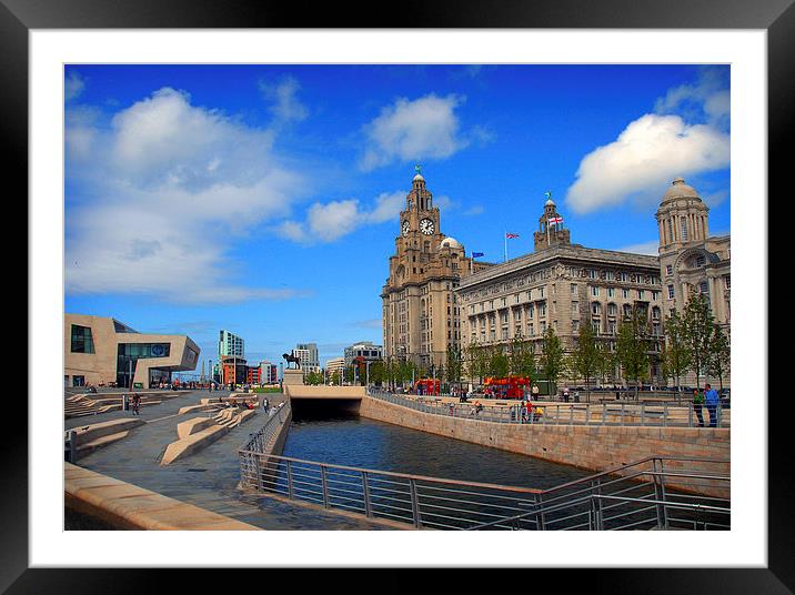 World heritage Liverpool waterfront Framed Mounted Print by David Worthington