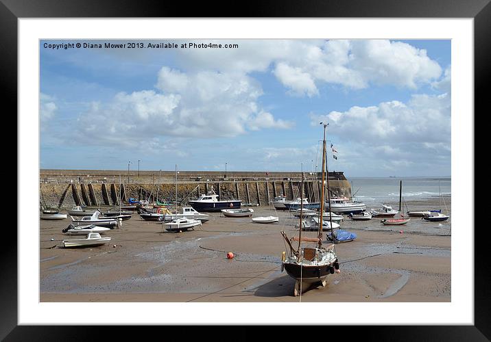 Minehead Harbour Somerset Framed Mounted Print by Diana Mower