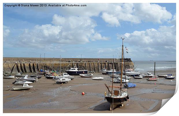 Minehead Harbour Somerset Print by Diana Mower