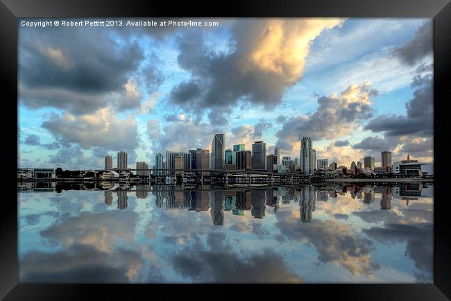 Miami the Mega City Framed Print by Robert Pettitt