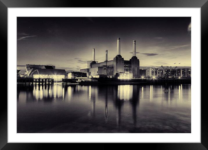 Battersea Power Station London Framed Mounted Print by Ian Hufton