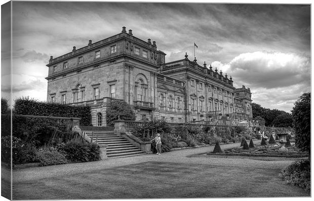 Harewood House #2 Mono Canvas Print by Colin Metcalf