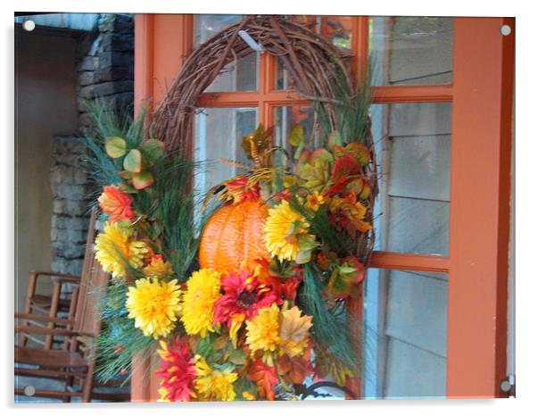 Welcome in with the Fall Colors Acrylic by Pics by Jody Adams
