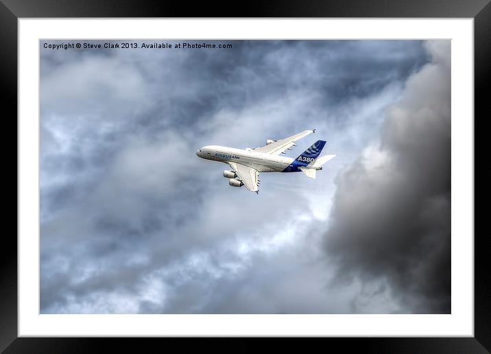 Airbus A380 - Own the Sky Framed Mounted Print by Steve H Clark