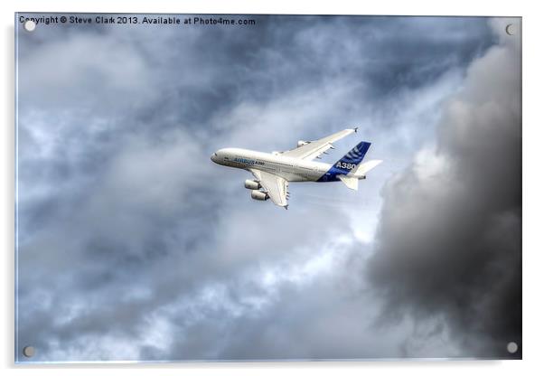 Airbus A380 - Own the Sky Acrylic by Steve H Clark