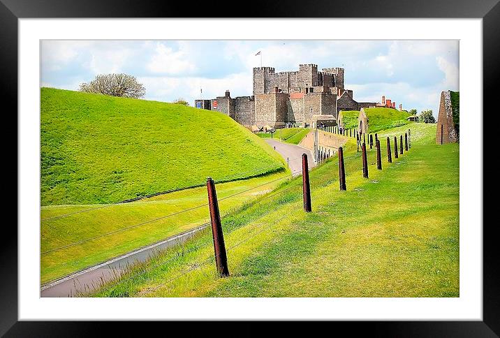 Dover Castle In Kent Framed Mounted Print by Robert Cane