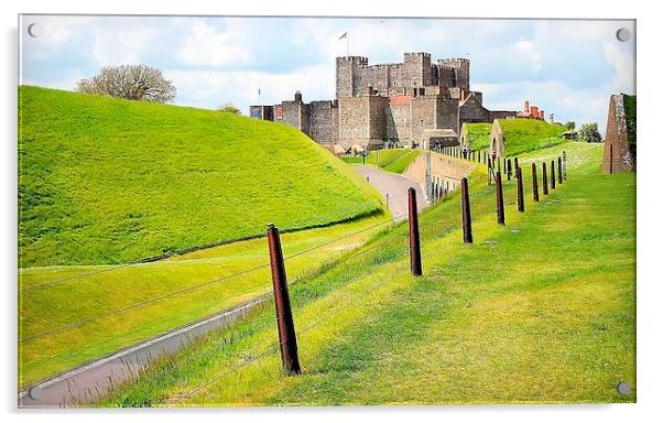 Dover Castle In Kent Acrylic by Robert Cane