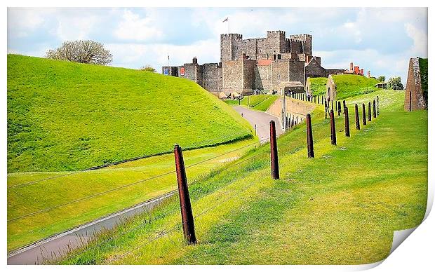 Dover Castle In Kent Print by Robert Cane