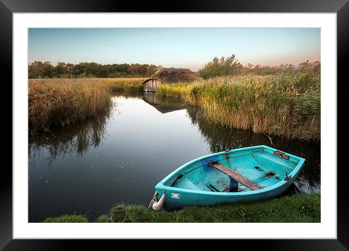 Blue Dingy at Hickling Broad Framed Mounted Print by Stephen Mole