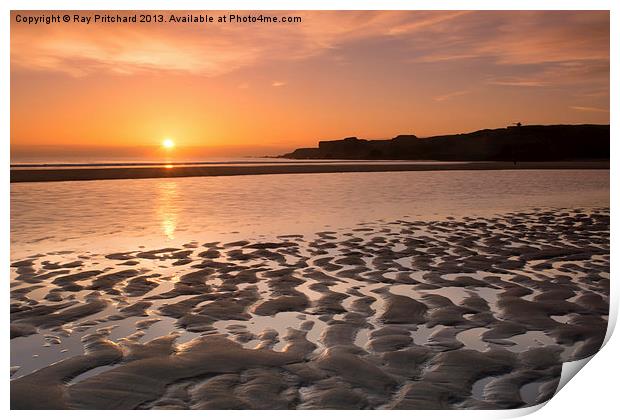 Sunrise on the Beach Print by Ray Pritchard
