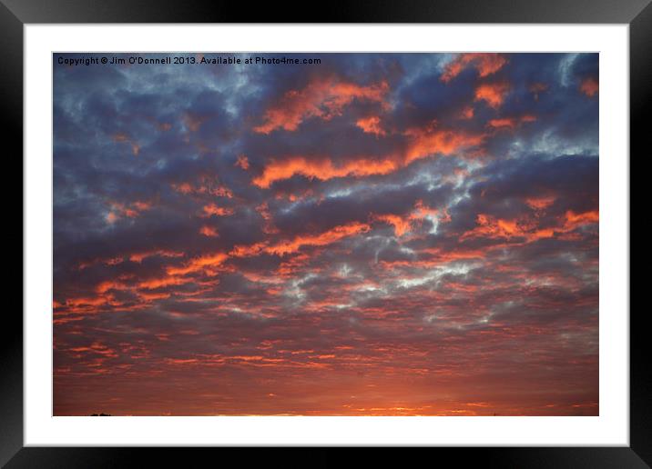 Sunrise Framed Mounted Print by Jim O'Donnell