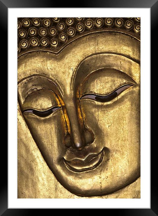 Buddha face Framed Mounted Print by Jim O'Donnell