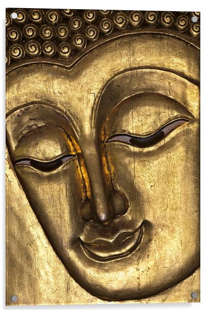 Buddha face Acrylic by Jim O'Donnell