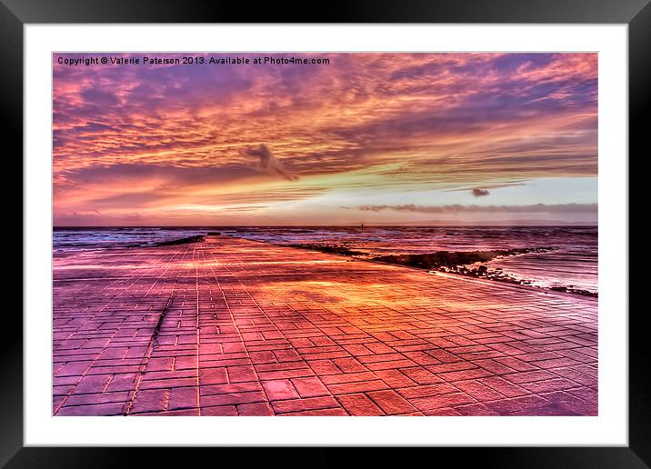 Pink Reflections Framed Mounted Print by Valerie Paterson