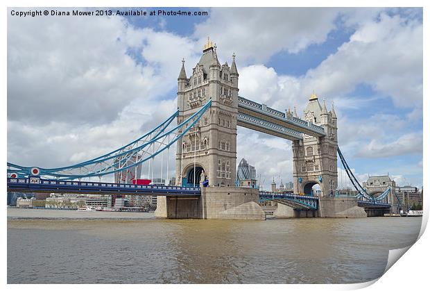 Tower Bridge River Thames London Print by Diana Mower