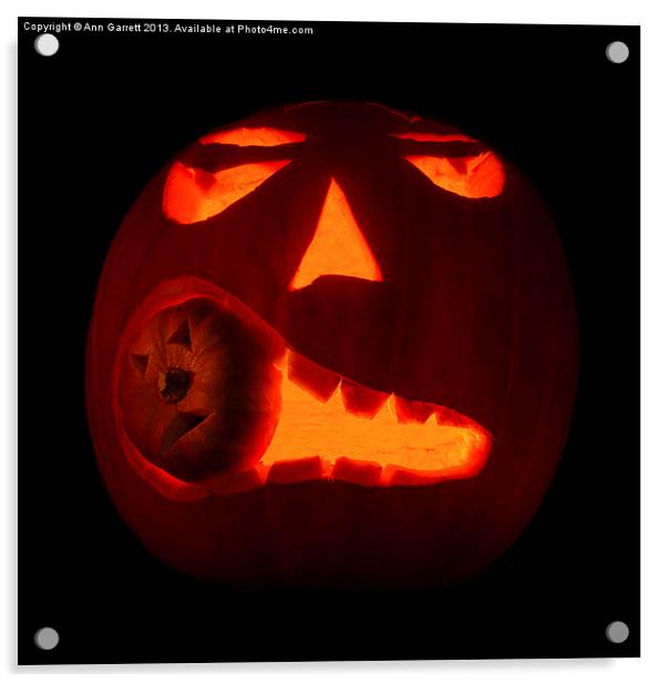 Pumpkin Fright Acrylic by Ann Garrett