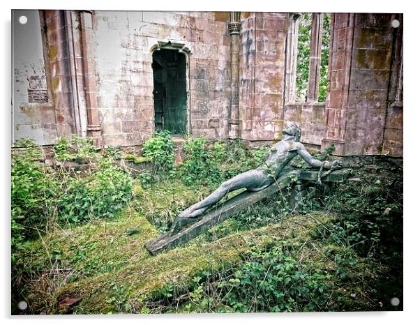 Abandoned Crucifix Acrylic by Liz Ward