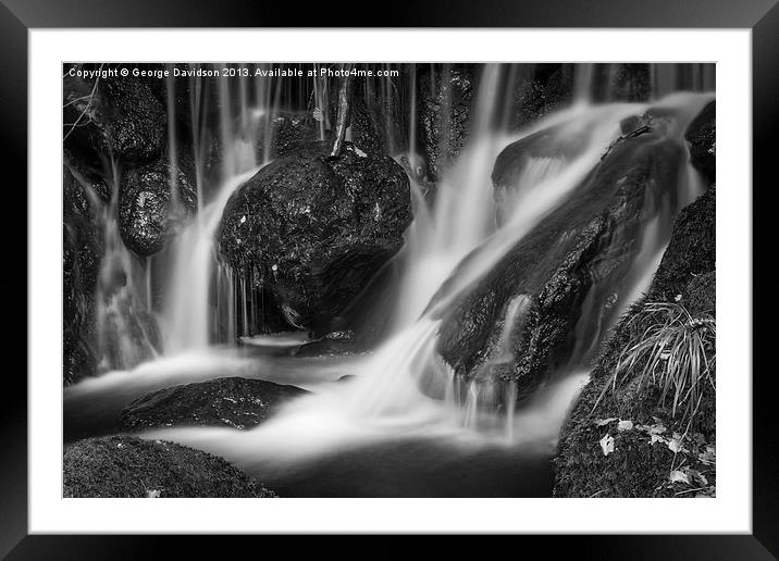 Water - Mono Framed Mounted Print by George Davidson