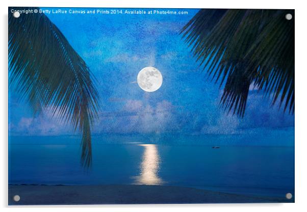 Tropical Moonglow Acrylic by Betty LaRue