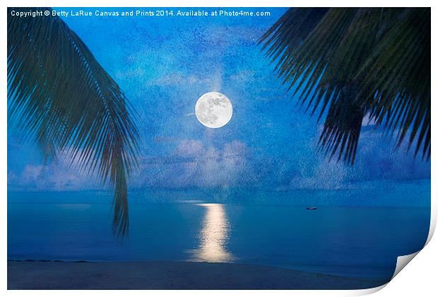Tropical Moonglow Print by Betty LaRue