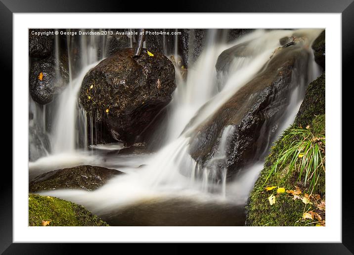 Water Flow Framed Mounted Print by George Davidson