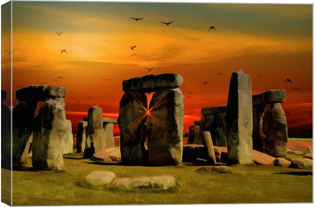 Stonehenge Fantasy Canvas Print by Anthony Michael 
