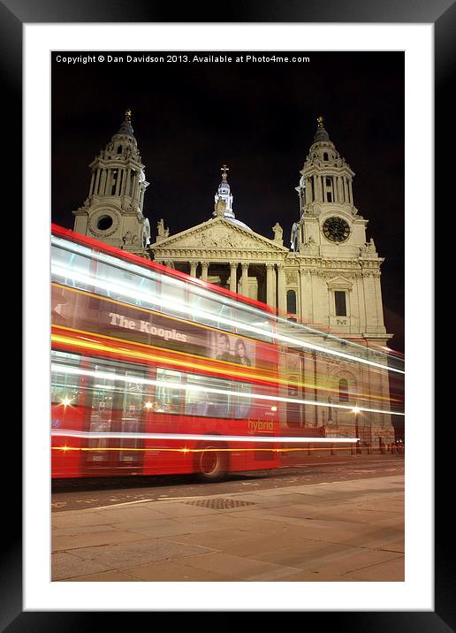 St Pauls London Scene Framed Mounted Print by Dan Davidson