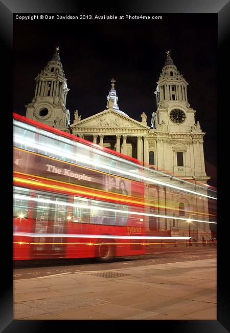 St Pauls London Scene Framed Print by Dan Davidson