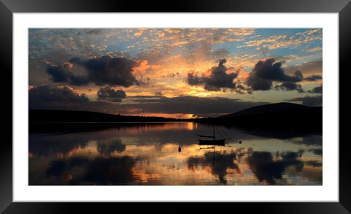 Sunset in Dingle Framed Mounted Print by barbara walsh