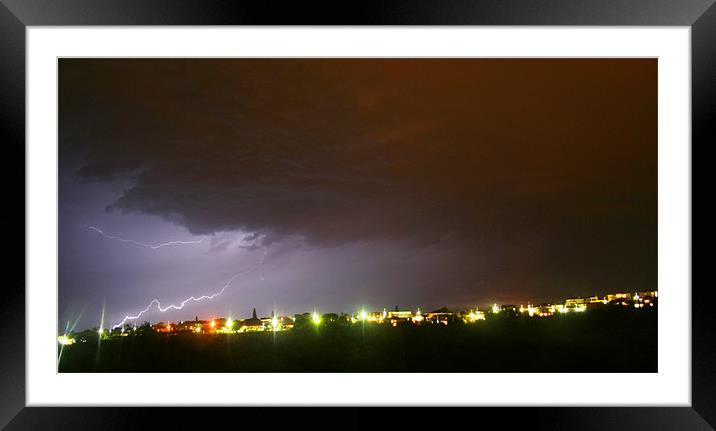 Lightning strike! Framed Mounted Print by Brett Hagen