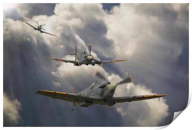 Attack out of The Sun Print by Nigel Bangert
