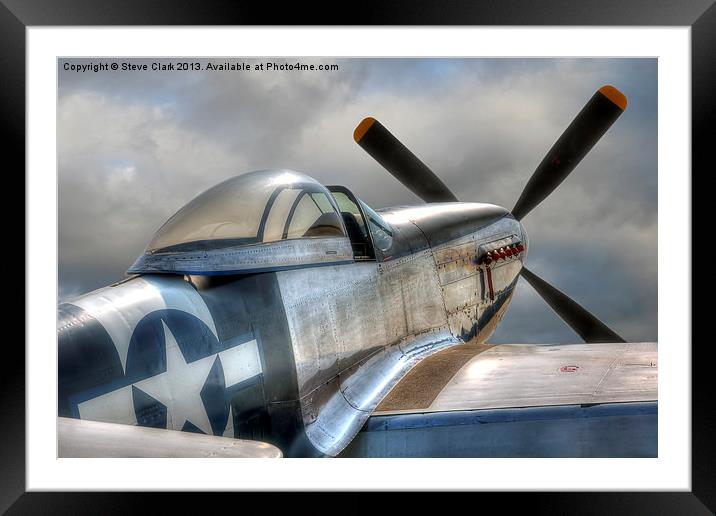 P51 Mustang Ready for Action Framed Mounted Print by Steve H Clark