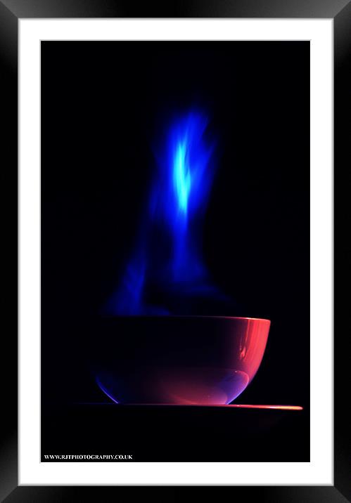 BLUE FLAME Framed Mounted Print by Rob Toombs