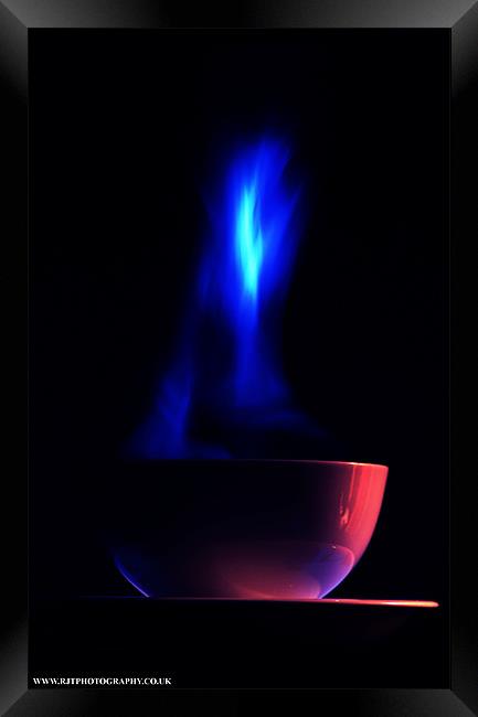 BLUE FLAME Framed Print by Rob Toombs