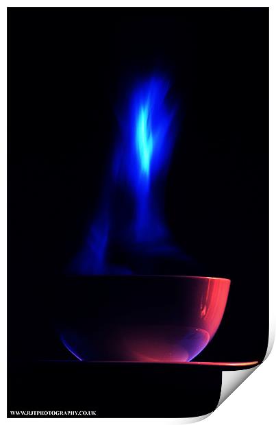 BLUE FLAME Print by Rob Toombs