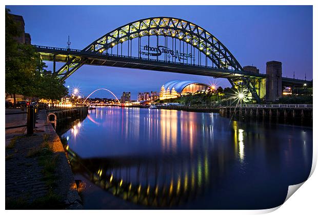 The Quayside, Newcastle. Print by Garry Smith