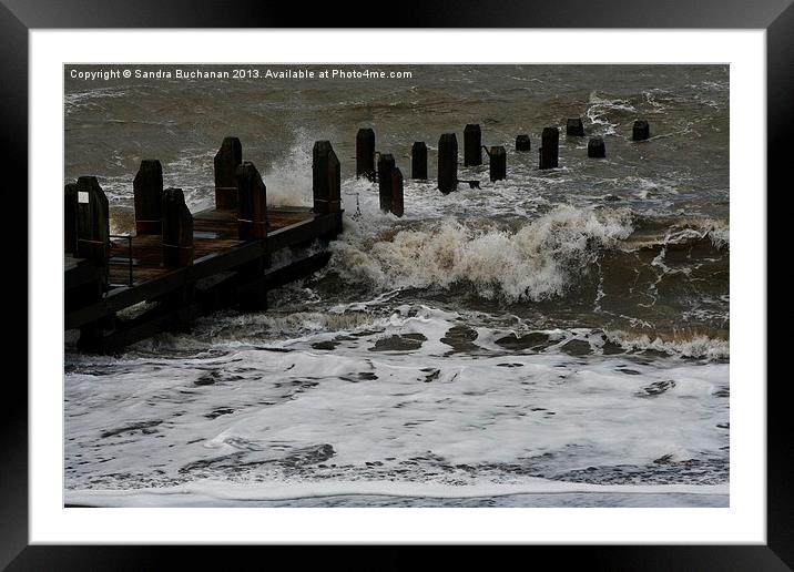Stormy Seas Framed Mounted Print by Sandra Buchanan