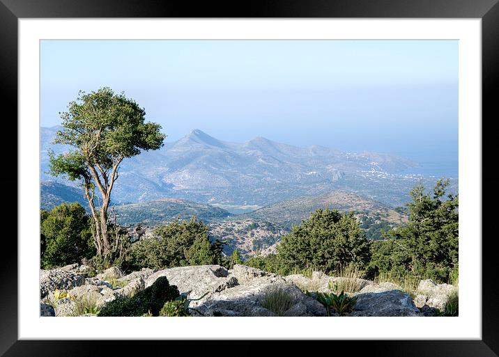 Cretan Mountains Framed Mounted Print by Oliver Porter