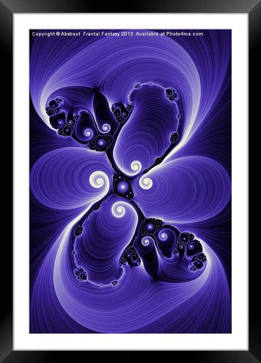 Fractal Spin Framed Mounted Print by Abstract  Fractal Fantasy