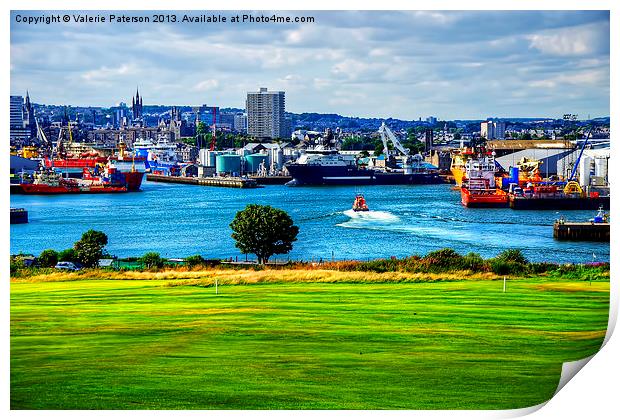 Aberdeen Harbour Mouth Print by Valerie Paterson