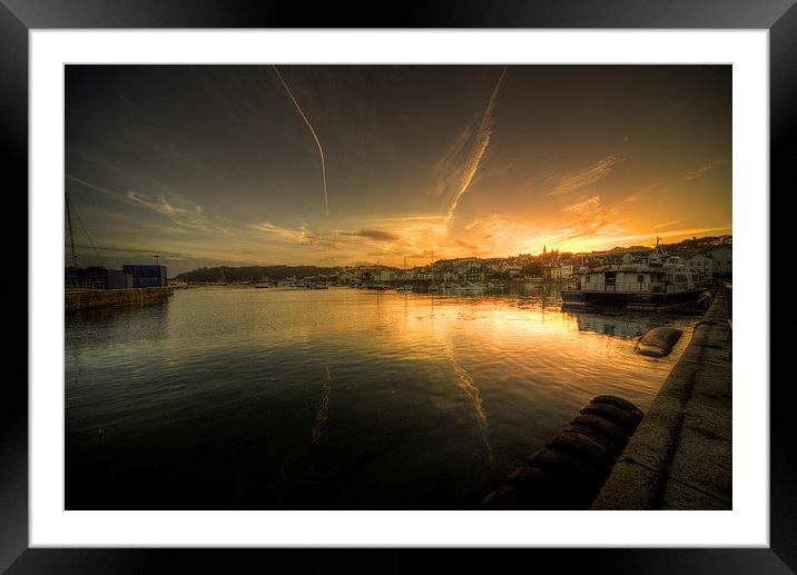 St Peter Port sunset Framed Mounted Print by Rob Hawkins