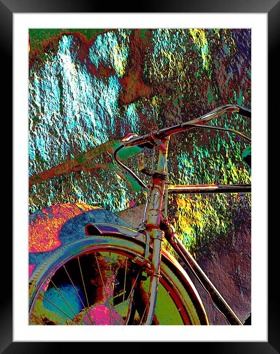 Old Bicycle Framed Mounted Print by T R   Bala subramanyam